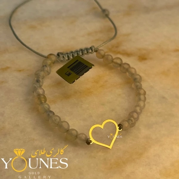 دستبند قلب طلا لیزری